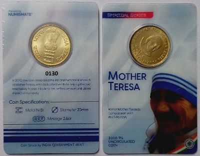 India – Mother Teresa Atm Card Rs 5 Rs 5