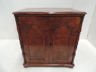 Late 19th Century Burr Walnut Two Door Ex-Sewing Machine Cabinet