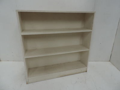 White Painted Three Open Shelf Bookcase