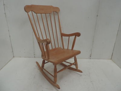 Mid Century Pine Rocking Chair