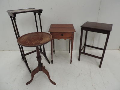 Four Small Assorted Mahogany Occasional Tables