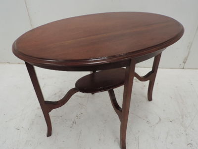 Edwardian Mahogany Oval Two Tier Occasional / Coffee Table