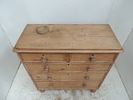 Regency Stripped Pine Two Over Three Drawer Chest on Turned Legs with Bun HandlesImage - 1