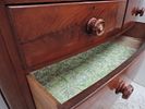 Victorian Flame Mahogany Two Over Three Drawer Bow Front Chest with Turned Legs & HandlesImage - 2