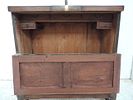 Antique Korean Teak / Hardwood Chest with Ornate Bound Brass Hinges & LockImage - 2