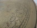 Indian Brass Circular Tray Top Table on Turned Folding StandImage - 2
