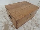 Antique Stripped Pine Seaman's Tool Chest with Carrying HandlesImage - 1