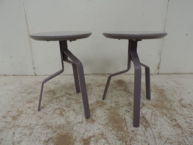 Pair of Grey Habitat Baroda Tripod Stools