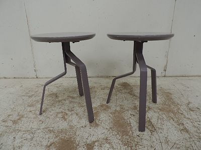 Pair of Grey Habitat Baroda Tripod Stools