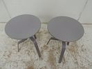 Pair of Grey Habitat Baroda Tripod StoolsImage - 1