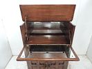 Tudor Style Carved Oak Panels Fall Front Cocktail CabinetImage - 1
