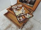 Victorian Figured Walnut Sewing Box with Fitted Interior & MirrorImage - 2