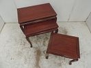 Set of Three Graduated Oriental Hardwood Nest of TablesImage - 2