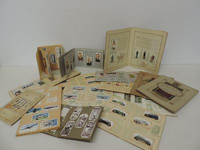 Collection of Vintage Cigarette Card Albums with Cards