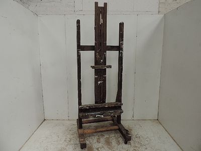 Late 19th Century John Smith London Oak Wind Up Ratchet Extending Artist's Easel
