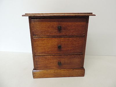 Collector's Mahogany Set of Three Mahogany Jewellery Drawers 13"