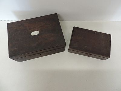 Two Victorian Rosewood Jewellery Boxes, One with Mother of Pearl