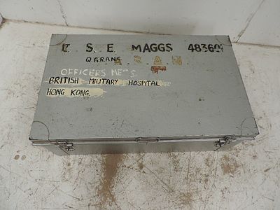 Vintage Steel Garment Chest / Trunk