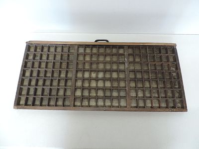 Vintage Type Setters Lettering Block Drawer
