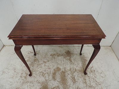 Edwardian Mahogany Flip Top Card Table on Cabriole Legs