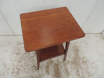 Late 19th Century Mahogany Two Tier Occasional Table on Slender Legs