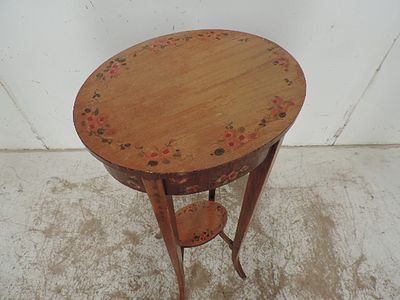 Edwardian Satinwood with Decorated Style Inlay Jardiniere / Plant Stand