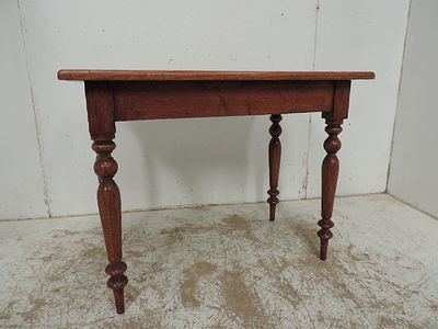 Victorian Mahogany Rectangular Side Table on Turned Legs