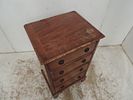 Small Reproduction Pale Mahogany Four Drawer Chest with Ring HandlesImage - 1