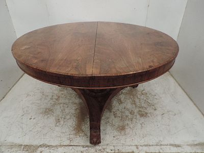 William IV Solid Rosewood Circular Tip Top Dining Table 52" in Diameter on Single Pillar Splay 