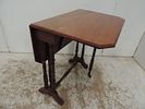 Small Edwardian Mahogany Drop Leaf Folding Sutherland Occasional TableImage - 2