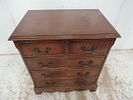 Small Reproduction Mahogany Two Over Three Drawer Chest with Drop HandlesImage - 1