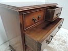 Small Reproduction Mahogany Two Over Three Drawer Chest with Drop HandlesImage - 2