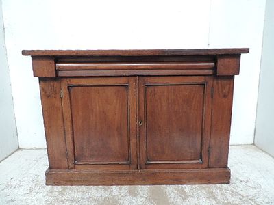 Victorian Mahogany Double Door Sideboard with Single Drawer