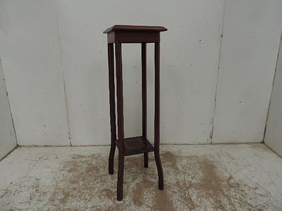 Edwardian Mahogany & Satinwood Inlay Plant Stand on Slender Legs