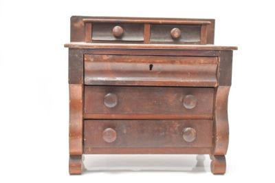 Miniature Empire Style Chest of Drawers, appears to be in good condition, wear commensurate 