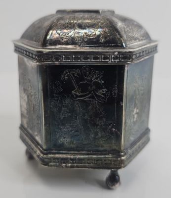 Sterling Silver Dutch Marriage Box. This is a Sterling Silver Reproduction of a Dutch Marriage 