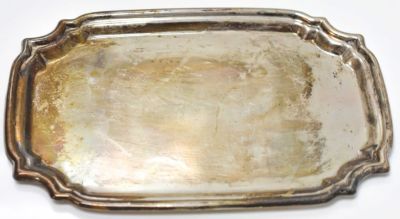 Poole Sterling Silver Tray. Measuring approx.: 9" x 5.75" weighs approx. 178 grams / 5.72 OZT