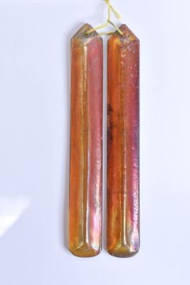 Tiffany Favrile Glass Prisms. Favrile glass is a type of iridescent art glass developed by Louis 