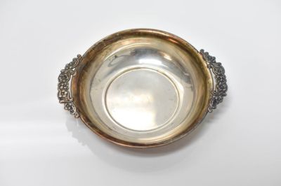Poole Sterling Silver Double Handled Bowl. Sterling by Poole 101 measuring approx. 5.5" x 4.5" x 