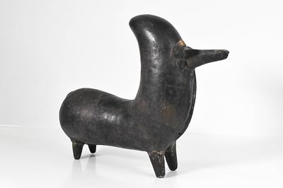 Ancient Amlash Rhyton in The Form of a Bull. Rhyton in the form of a bull, styled with four legs 
