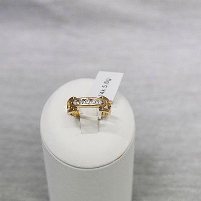 Brillantring. Half memory ring, 14K yellow gold, approx. 0.25ct diamonds, weight 5.6g, RG 53