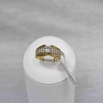 Brillantring. Yellow gold 14 K with approx. 1.0ct diamonds, weight 5.3g, RG 62