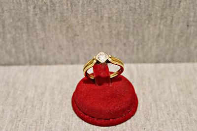 Brillantring 14 Karat Gelbgold 0,25 ct. Diamond ring with approx. 0.25ct diamond; 4.1g 14 karat 