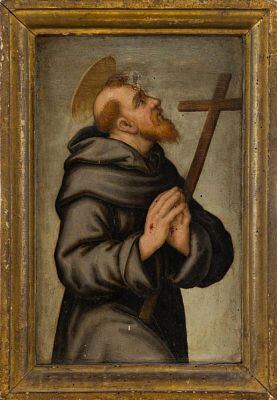 Der heilige Franziskus mit Stigmata, Toskana, E. 16. Jh. Der heilige Franziskus mit Stigmata
