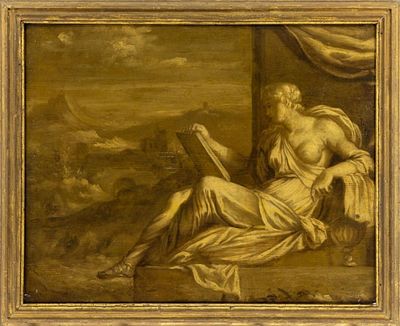Lesende Kalliope, Venezianischer Meister, A. 17. Jh. Lesende Kalliope Venezianischer Meister