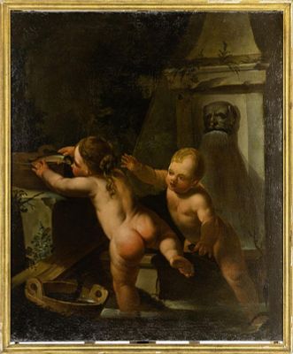 Allegorie des Wassers, Niederländische Schule, um 1700. Allegorie des Wassers Niederländische