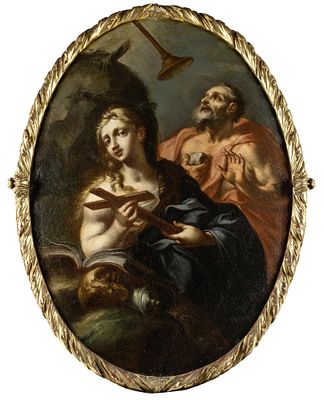Die heiligen Maria Magdalena und Hieronymus, Neapel, 2. H. 17. Jh. Die heiligen Maria Magdalena