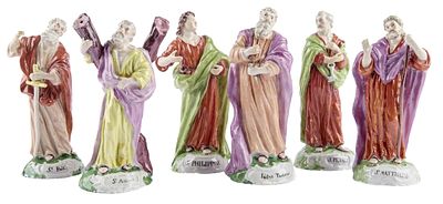 Folge von sechs Apostelfiguren, Wallendorf, um 1775. Folge von sechs Apostelfiguren Wallendorf