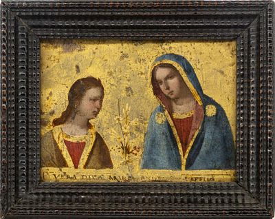 Wallfahrtsbild, Italien, 17. Jh. Wallfahrtsbild Italien, 17. Jh. B&uuml;sten von Maria und dem Engel 