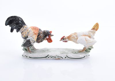 Reiner, Wendelin, Hahnenkampf. Reiner, Wendelin Hahnenkampf F&uuml;r Porzellanmanufaktur Nymphenburg 